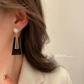 European Style Acrylic Geometric Trapezoid Drop Earrings With Silver Pins For Women view 4