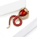Alloy Rhinestone Cobra Brooch Pin For Suits Coats And Lapels view 3