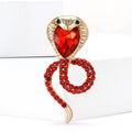 Alloy Rhinestone Cobra Brooch Pin For Suits Coats And Lapels view 2