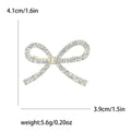 Alloy Rhinestone Bow Brooch Pin For Womens Clothing Decoration view 4
