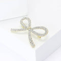 Alloy Rhinestone Bow Brooch Pin For Womens Clothing Decoration view 3