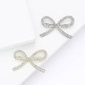 Alloy Rhinestone Bow Brooch Pin For Womens Clothing Decoration view 1