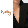 Alloy Enamel Chameleon Brooch Pin For Coats And Blazers view 3