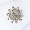 Alloy Full Rhinestone Flower Brooch Pin For Suits And Coats view 4