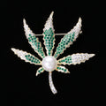 Copper Zircon Maple Leaf Brooch For Autumn Winter Fashion Decoration view 4
