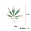 Copper Zircon Maple Leaf Brooch For Autumn Winter Fashion Decoration view 5