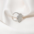 Fashion Geometric Round Pleated Bead Open Ring For Women, Fresh Minimal Adjustable Finger Jewelry view 4