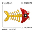 Alloy Enamel Cartoon Fish Brooch Pin For Coats And Shirts view 5