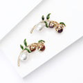 Alloy Leaf Wind Chime Brooch Pin For Coat Clothing Decoration view 3