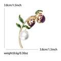 Alloy Leaf Wind Chime Brooch Pin For Coat Clothing Decoration view 5