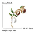 Alloy Leaf Wind Chime Brooch Pin For Coat Clothing Decoration view 4