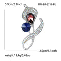 Metal Alloy Crystal Rhinestone Orchid Brooch For Coats And Sweaters view 4
