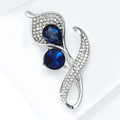 Metal Alloy Crystal Rhinestone Orchid Brooch For Coats And Sweaters view 2