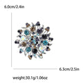 Alloy Rhinestone Round Flower Brooch For Women Suits And Dresses view 4