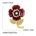 Alloy Enamel Poppy Flower Brooch For Women's Suit Decoration view 4