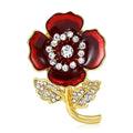 Alloy Enamel Poppy Flower Brooch For Women's Suit Decoration view 5