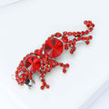Handmade Alloy Rhinestone Leopard Brooch Statement Lapel Pin For Men view 4