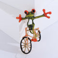 Alloy Creative Bicycle Frog Brooch Pin For Coats And Suits view 4