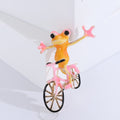 Alloy Creative Bicycle Frog Brooch Pin For Coats And Suits view 6