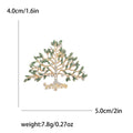 Alloy Rhinestone Tree Of Life Brooch Pin For Suits And Coats view 6