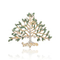 Alloy Rhinestone Tree Of Life Brooch Pin For Suits And Coats view 5
