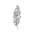 Alloy Rhinestone Leaf Brooch Pin For Sweaters And Formalwear view 2