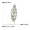 Alloy Rhinestone Leaf Brooch Pin For Sweaters And Formalwear view 6