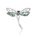 Alloy Abalone Shell Dragonfly Brooch Pin For Coats And Sweaters view 1