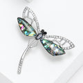 Alloy Abalone Shell Dragonfly Brooch Pin For Coats And Sweaters view 3