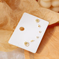 Minimalist Gold Silver Alloy Zircon Stud Set, Six Piece Delicate Geometric Luxury Women's Earrings view 4