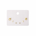 Minimalist Gold Silver Alloy Zircon Stud Set, Six Piece Delicate Geometric Luxury Women's Earrings view 5