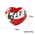 Alloy Music Note Heart Brooch Pin For Sweaters And Suits view 5