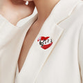 Alloy Music Note Heart Brooch Pin For Sweaters And Suits view 3