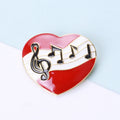 Alloy Music Note Heart Brooch Pin For Sweaters And Suits view 1