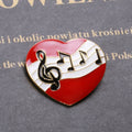 Alloy Music Note Heart Brooch Pin For Sweaters And Suits view 4