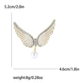 Alloy Pearl Angel Wing Brooch Pin For Women’s Suits And Coats view 6