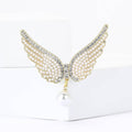 Alloy Pearl Angel Wing Brooch Pin For Women’s Suits And Coats view 2