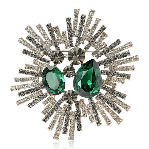 Alloy Crystal Baroque Brooch Pin For Dresses And Suits