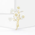 Alloy Plum Blossom Brooch For Elegant Coat And Apparel Decoration view 3