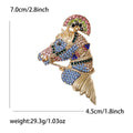 Alloy Rhinestone Rainbow Horse Head Brooch For Coat And Bags view 4