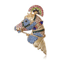 Alloy Rhinestone Rainbow Horse Head Brooch For Coat And Bags view 3