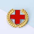Alloy Enamel Red Cross Badge Brooch Pin For Medical Gifts view 1