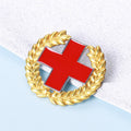 Alloy Enamel Red Cross Badge Brooch Pin For Medical Gifts view 2