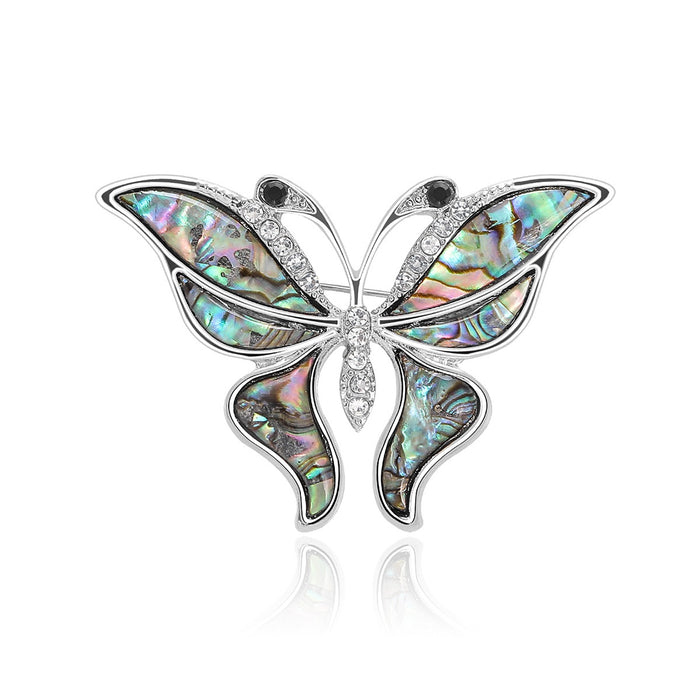 Natural Abalone Shell Butterfly Brooch For Versatile Fashion Accessories