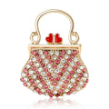 Alloy Rhinestone Heart Handbag Brooch Pin For Coats And Sweaters view 5