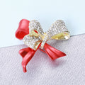 Alloy Red Bow Brooch Pin For Suits Sweaters And Coats view 2