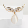 Alloy Rhinestone Cat Eye Wing Brooch Pin For Women's Suits view 2