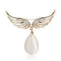 Alloy Rhinestone Cat Eye Wing Brooch Pin For Women's Suits view 5