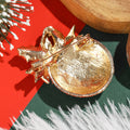 Alloy Rhinestone Apple Brooch Christmas Gift Lapel Pin For Coats view 4