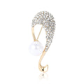 Metal Alloy Rhinestone Pearl Brooch Pin For Women Suits view 5